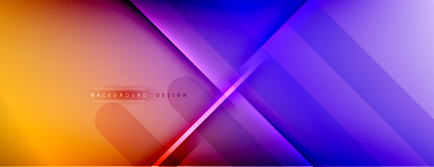 Abstract background - lines composition created with lights and shadows. Technology or business digital template. Trendy simple fluid color gradient abstract background with dynamic