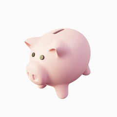 3d piggy bank object, good for investing or financial theme