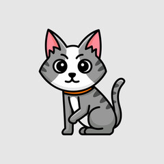 Fototapeta na wymiar cute little cat cartoon illustration isolated