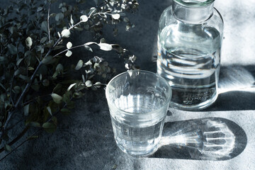 グラスに入った水