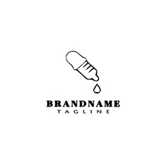 cute medical eye drop logo template icon vector