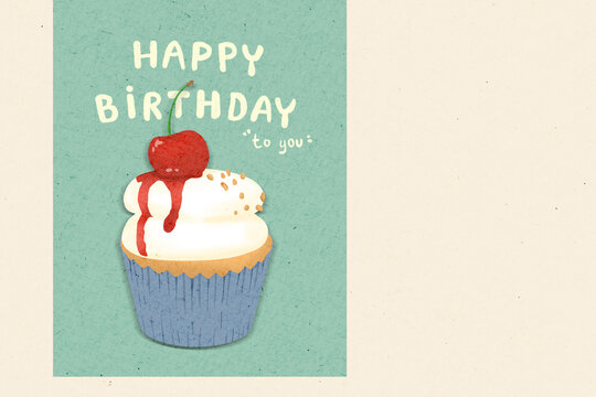 Happy birthday card with space for greetings.