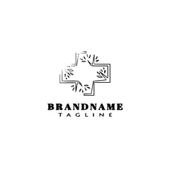 plus logo cartoon icon design template black isolated vector