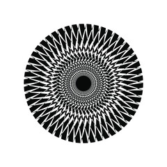 black and white spiral