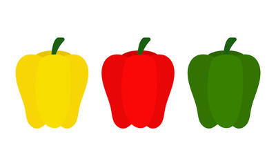 Animated Paprika Pepper Set Icon Clipart Vector in White Background