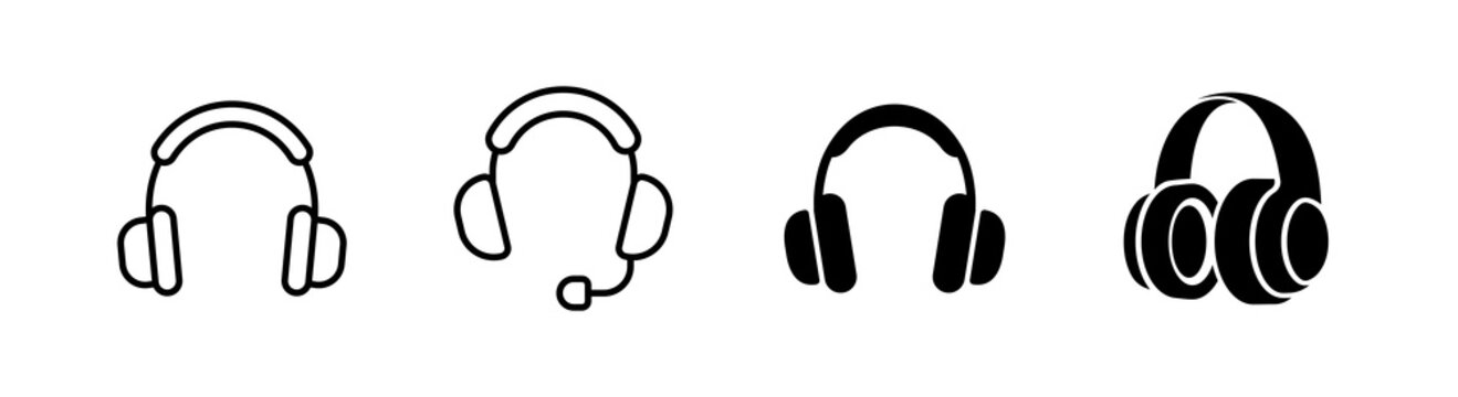Headphones icon design element suitable for website, print design or app