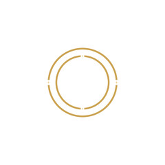 ring icon with gold color on white background