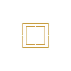 box figure icon to complement the photo with gold color on a white background