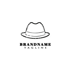 hat logo flat icon design template black isolated vector illustration