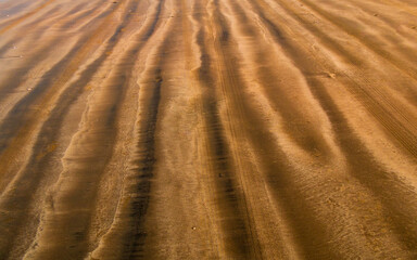 Pattern created on sea sand