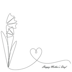 Happy mothers day card or background vector illustration