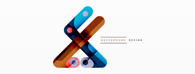 Lines geometric creative abstract background. Bright color line composition for wallpaper, banner, background or landing