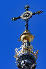 Fototapeta na wymiar cross on the dome of linz in upper austria