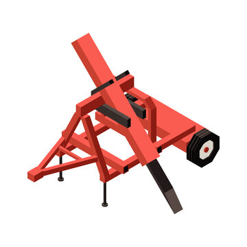 red isometric construction jackhammer clip art preview