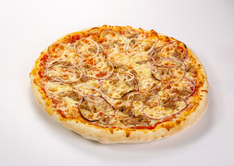 Pizza with meat and onion