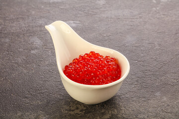 Luxury delicous red salmon caviar