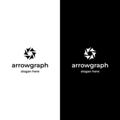 photography and arrow logo design