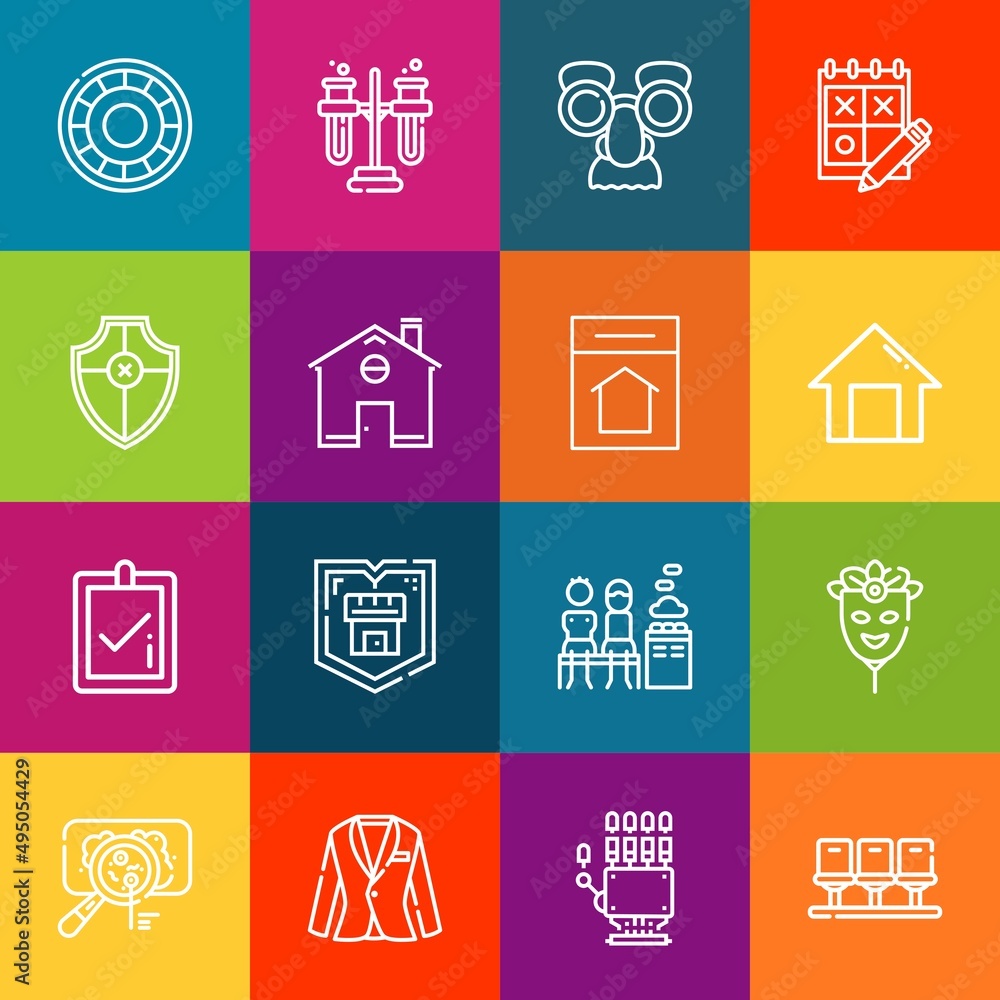 Aufkleber modern thin line icons set of epidemic elements. premium quality outline symbol collection. simple m