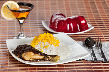 Persian food on the restaurant table 