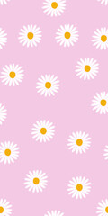 set of daisies flower background