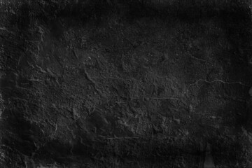black old wall cracked concrete background / abstract black texture, vintage old background