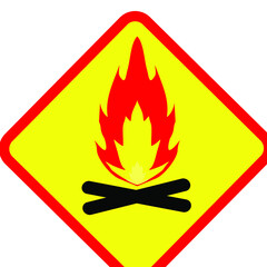 Bonfire Symbol illustration Stock Vector