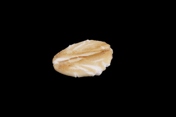 oat seed isolated on black background