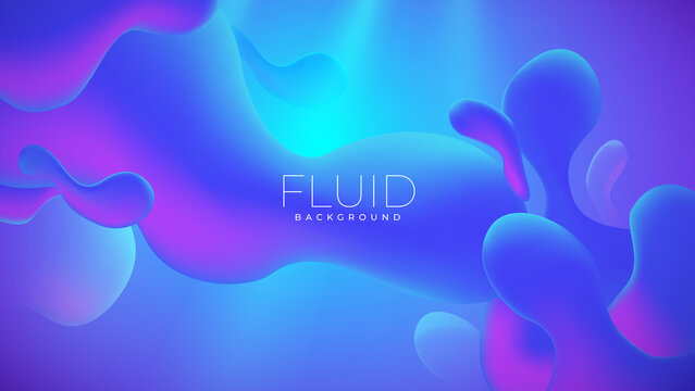 Abstract background Gradient fluid shapes composition