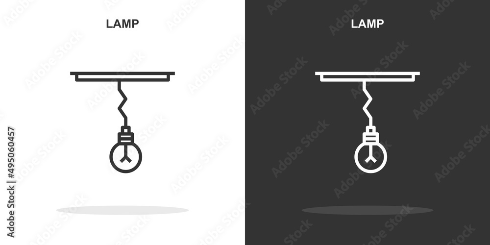 Aufkleber lamp line icon. simple outline style.lamp linear sign. vector illustration isolated on white backgro