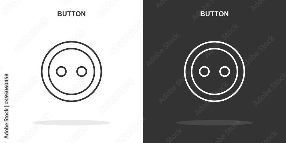 Poster button line icon. simple outline style.button linear sign. vector illustration isolated on white bac