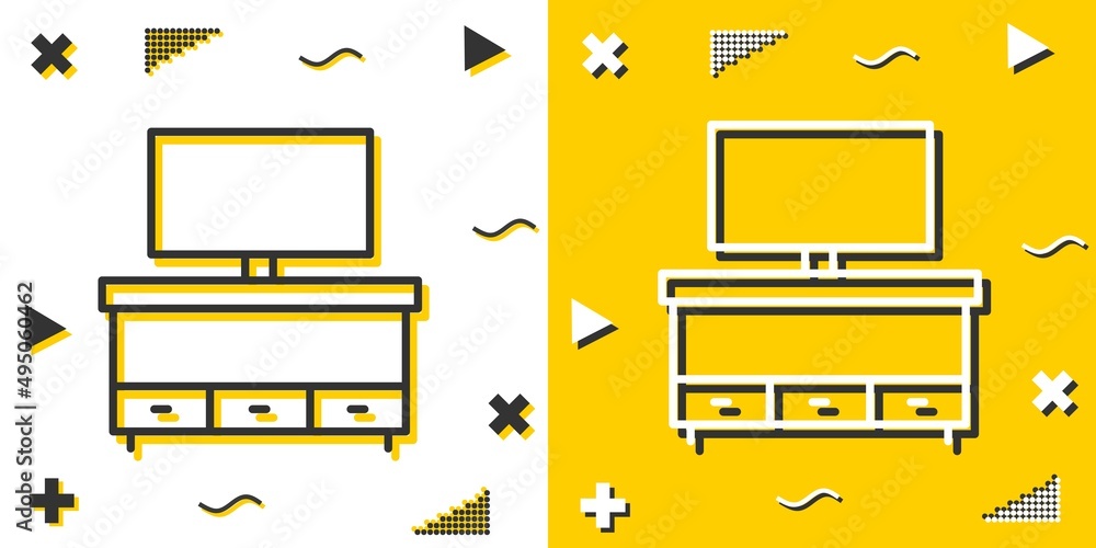 Poster cupboard line icon. simple outline style.cupboard linear sign. vector illustration isolated on white