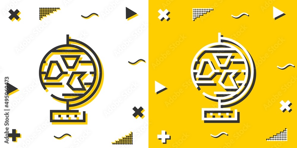 Poster globe line icon. simple outline style.globe linear sign. vector illustration isolated on white backg