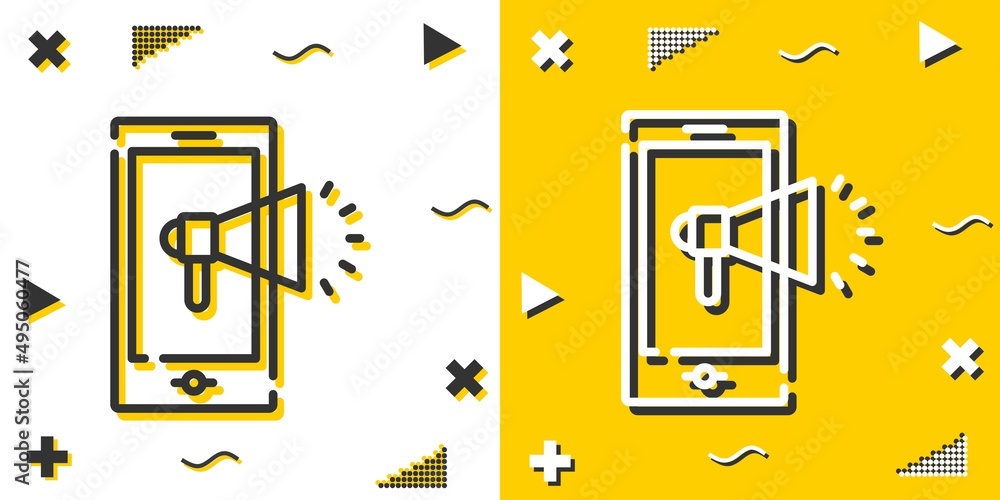 Poster notification line icon. simple outline style.notification linear sign. vector illustration isolated 