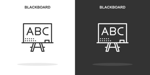 blackboard line icon. Simple outline style.blackboard linear sign. Vector illustration isolated on white background. Editable stroke EPS 10