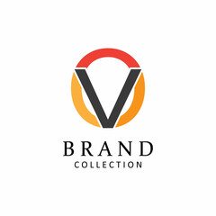 Letter OV vector logo design symbol  icon emblem