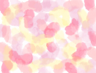 ピンクと黄色の水彩の滲み、背景壁紙