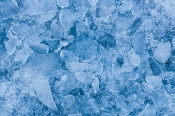 beautiful blue cracked ice. frosty texture