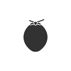 Silhouette icon of coconut illustration