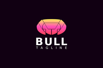 bull head tech modern logo