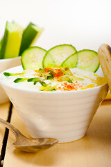 Arab middle east goat yogurt and cucumber salad