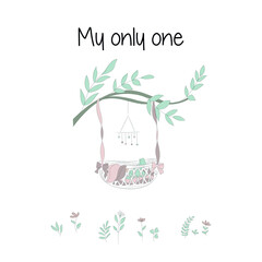 My only one baby card