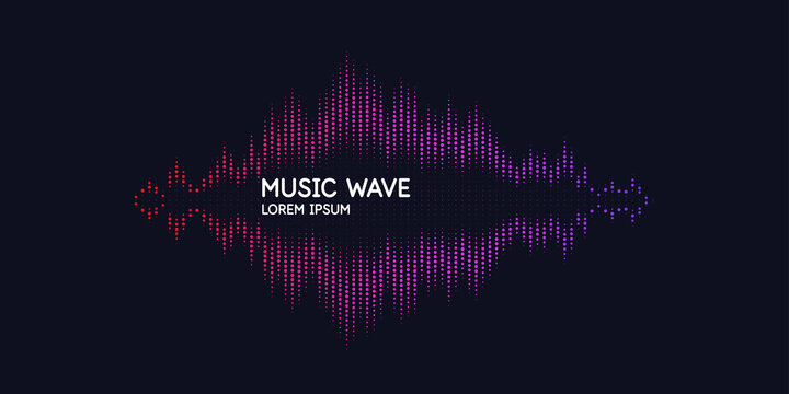 Vector illustration of music wave in the form of the equalizer