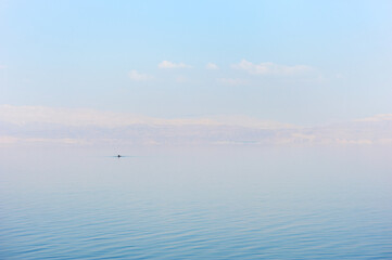 The coast of the Dead Sea near Ein Gedi nature reserve in Israel