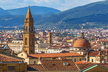 Fototapeta na wymiar View of Florence in Italy
