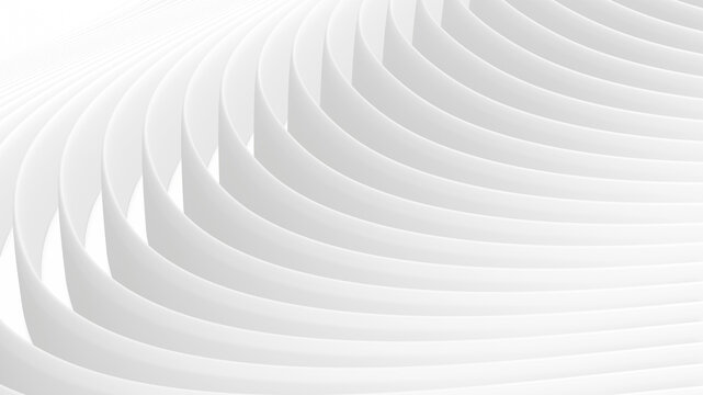 3D white wavy background for business presentation. Abstract gray stripes elegant pattern. Minimalist empty striped blank BG. Halftone monochrome design with modern minimal color illustration.