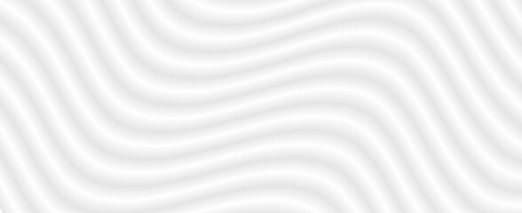Abstract white background with 3D striped pattern, interesting architectural minimal white grey background, emboss design for business presentation, vector illustration.
