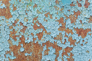 Scratched and dirty texture on rusted metal surface. Erosion metal. Rusty background with streaks of rust.
