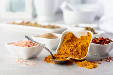 Curry and various spices.