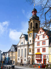 Fototapeta na wymiar Hachenburg (Westerwald) Altstadt und neuer Marktplatz