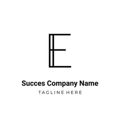 Unique modern geometric creative elegant letter E logo template